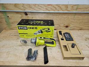 lot 30 image: RYOBI ONE 18V Cordless Performance Hand Vacuum Kit with 2.0 Ah Battery and Charger