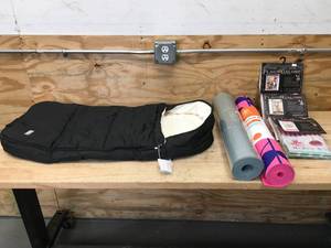 lot 188 image: Lot of Yoga Mats, A Seat Cover and Outdoor Flags