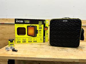 lot 191 image: RYOBI USB Lithium Cordless Heated Cushion Kit with (2) 2.0 Ah Batteries and Charging Cable