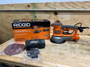 lot 200 image: RIDGID 4 Amp Corded 6 in. Variable-Speed Dual Random Orbital Sander with AIRGUARD Technology