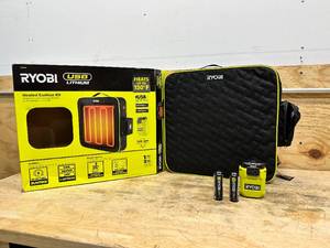 lot 211 image: RYOBI USB Lithium Cordless Heated Cushion Kit with (2) 2.0 Ah Batteries