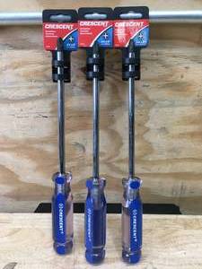 lot 210 image: Lot of 3 - Crescent #4 x 8 Screwdrivers