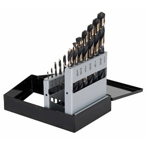lot 60 image: CLE-LINE Black and Gold High Speed Drill Bit Set (15-Piece)