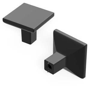 lot 69 image: Skylight Collection 1-14 in. Square Knob Modern Matte Black (10-Pack)