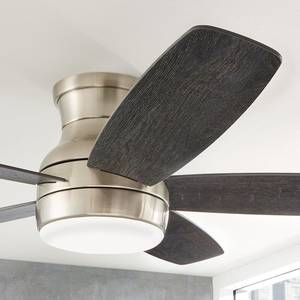 lot 84 image: Ashby Park 52 in. White Color Changing Integrated LED Brushed Nickel Ceiling Fan with Light Kit