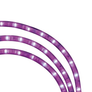 lot 143 image: (2) 16.4 ft. RGB Color Changing Dimmable Linkable Plug-In LED Outdoor Rope Light with Remote Control