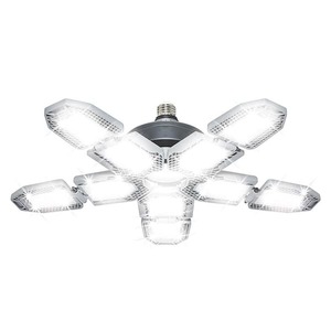 lot 147 image: (3) BEYOND BRIGHT 60-Watt Ultra Bright LED Light Bulb 6500K with 10 Adjustable Light Panels