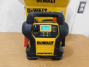 lot 71 image: DEWALT 1600 Peak Amp Jump Starter with Digital Compressor and USB Power Bank