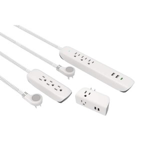 lot 91 image: Commercial Electric 4 ft. Multiple Outlet and Wall Mounted Surge Protector Set (3-Pack)