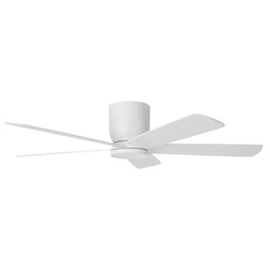 lot 30 image: Home Decorators Collection Britton 52 in. Integrated LED Indoor Matte White Ceiling Fan with Light Kit and Remote Control