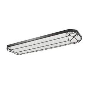 lot 3 image: Lot of Hampton Bay Saguro Linear Decorative Fluorescent Flush Mount  Russet Finish Customer Returns See Pictures