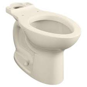lot 5 image: American Standard Cadet 3 FloWise Tall Height Elongated Toilet Bowl Only in Bone Customer Returns See Pictures