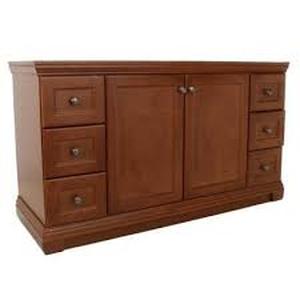 St. Paul Brentwood 60 in. Vanity Cabinet Only in Amber  Customer Returns See Pictures