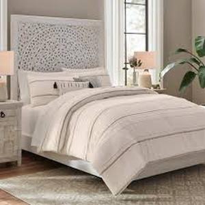 lot 17 image: Home Decorators Collection Chennai King Bed  Headboard only  Customer Returns See Pictures