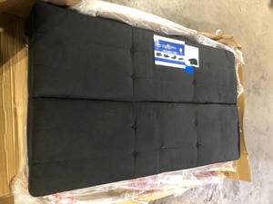 lot 14 image: Casual Convertibles Mandalay Microfiber  Grade 20 Charcoal Grey Slight Rip Customer Returns See Pictures