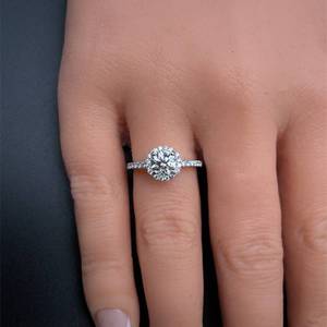 NEW! 1.20ctw. Diamonds in Ring, Round w/ Pavé Set Natural Diamond Accents, 14K White Gold, IGI Report VS1-G, Retail $2,500 VIDEO