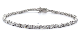 lot 5 image: NEW Classic 3.91 Carat Diamond Tennis Bracelet