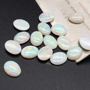 lot 29B image: 13.34 CT Bright Multicolor Opal Parcel10 Semi-Translucent Oval Cabochons  VIDEO 