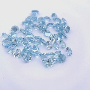 lot 33B image: 13.48 CT Sky Blue Aqua ParcelBrilliant 4mm Rounds  BULK BEST BUY
