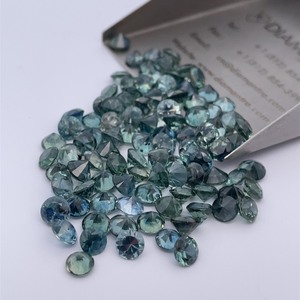 lot 35B image: 45.91 CT Blue-Green Sapphire ParcelMixed Round-Cut Stone  VIDEO 