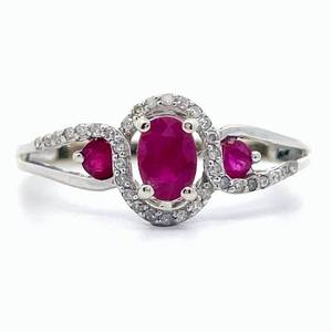 lot 7B image: No Reserve Eye-Catching Natural Ruby and Diamond Ring Affordable Estate Find VIDEO