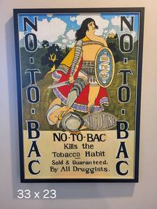 lot 54 image: Oil Painting of Vintage No-To-Bac Advertising Poster