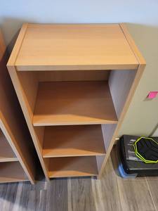 lot 58 image: IKEA Wooden 4-Shelf Bookshelf Unit
