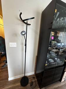 lot 80 image: Modern LED Floor Lamp with Reading Light with remote control for easy onoff and adjustment of settings.