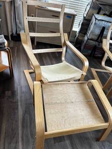 lot 83 image: IKEA Chair and Ottoman Set
