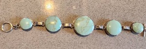 lot 7 image: Double Sided Turquoise Colored Inlay Bracelet 7