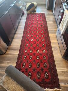 Bokhara Runner Rug - 9ft Red Traditional