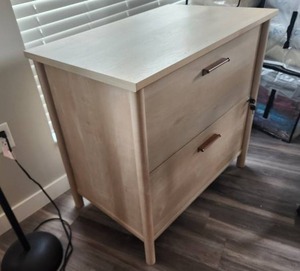 lot 11 image: Modern Two-Drawer Filing Cabinet