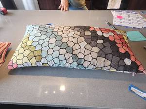 lot 90 image: Mosaic Pattern Decorative Pillow