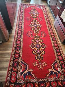 lot 93 image: Red Persian Runner Rug