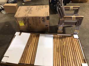 lot 5 image: BARNSDALE PATIO DINING SET Customer Returns See Pictures