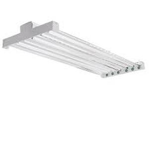 lot 7 image: Lot of Lithonia Lighting High Bay Industrial 6-Light Grey Hanging Fluorescent Fixture  Customer Returns See Pictures