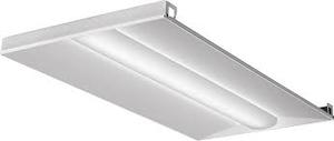 lot 10 image: Lot of Lithonia Lighting 2 in. X 4 in. Matte White Lens  LED Lay-In Troffer  Customer Returns See Pictures