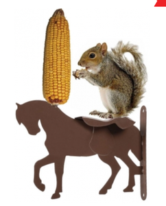 lot 197 image: New Metal Horse Design Squirrel  Bird Corn Feeder
