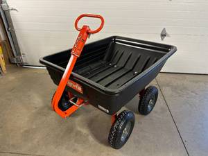 Brand New Agri-Fab 4-Wheel Poly and Steel Convertible Pull/Tow Garden Dump Cart