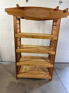 lot 9 image: Cedar Wood Shelf  Display