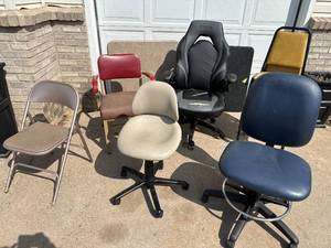 lot 19 image: Take What You Want, Office Chairs, Card Tables, Stacking Chairs, Etc