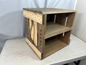 lot 33 image: Neat Wooden Crate Retail Display