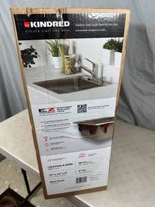 lot 37 image: Brand New Kindred Stainless Steel Single Bowl Sink
