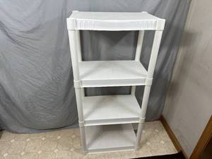 lot 57 image: 4 Tier Plastic Utility Shelf