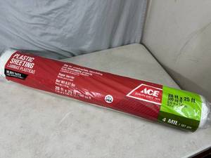 lot 75 image: New Roll of 20 x 25 ft Plastic Poly Sheeting