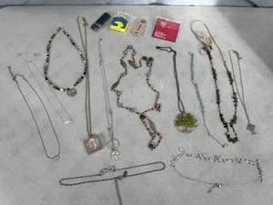 lot 126 image: Assorted Jewelry, Necklaces, USB Sticks