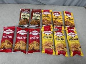 lot 141 image: 11 New Louisiana Chicken and Fish Fry Batter Mixes