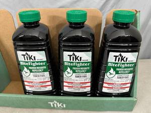 lot 182 image: 3 New Bottles of Tiki Bite Fighter Citronella Torch Fuel