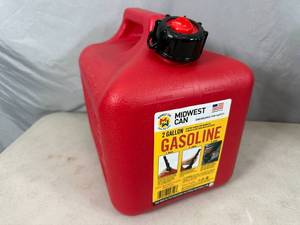lot 191 image: New 2 Gallon Gasoline Jug with Quick-Flow Spout