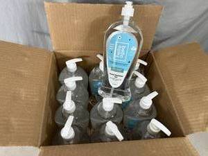 lot 195 image: New Case of 12 - 32oz Hand Sanitizer with Aloe and Vitamin E